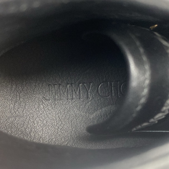 Jimmy Choo Black Leather High Top Trainer Sneakers (EUR 41 / US 8) - Picture 6 of 8